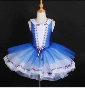 girls ballet dance dresses blue toddlers tutu skirts kids ballerina ballet party jazz dance princess dress for children